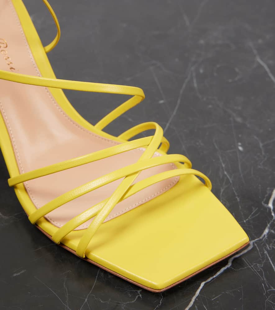 Gianvito Rossi Sylvie 105 Leather Sandal In Yellow