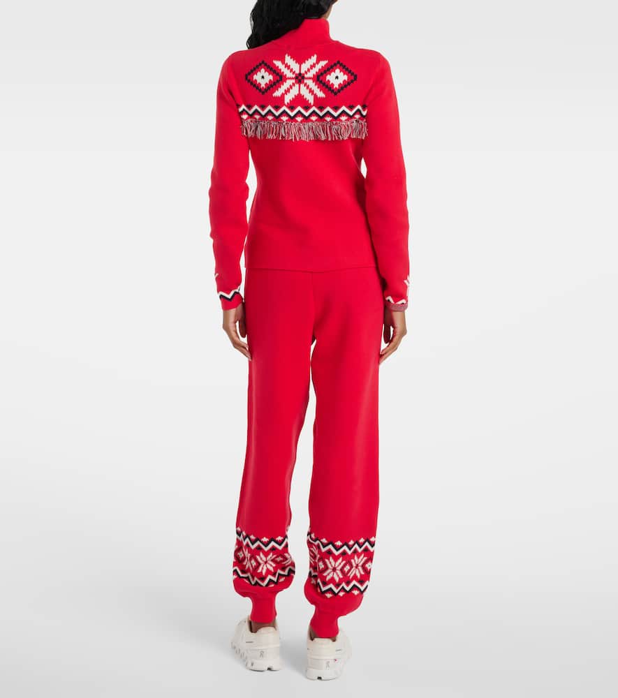 The Upside Keystone Blanche Half Zip Sweatshirt In Red