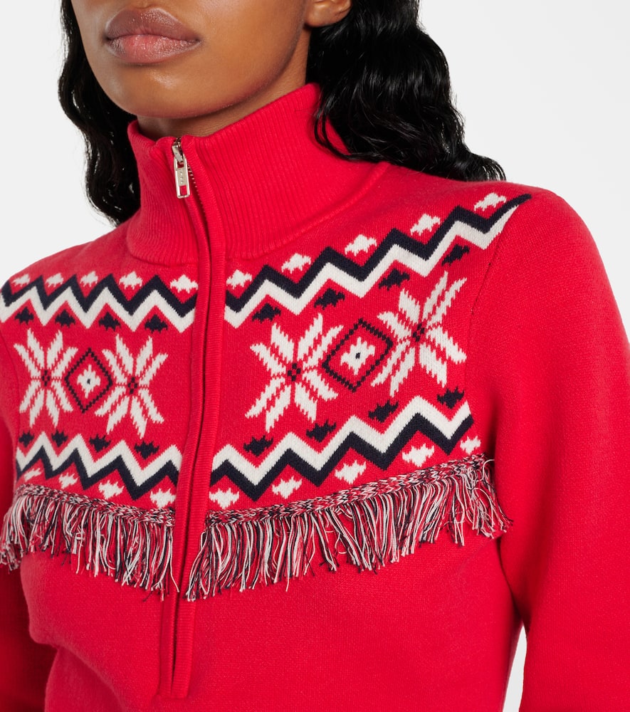 The Upside Keystone Blanche Half Zip Sweatshirt In Red