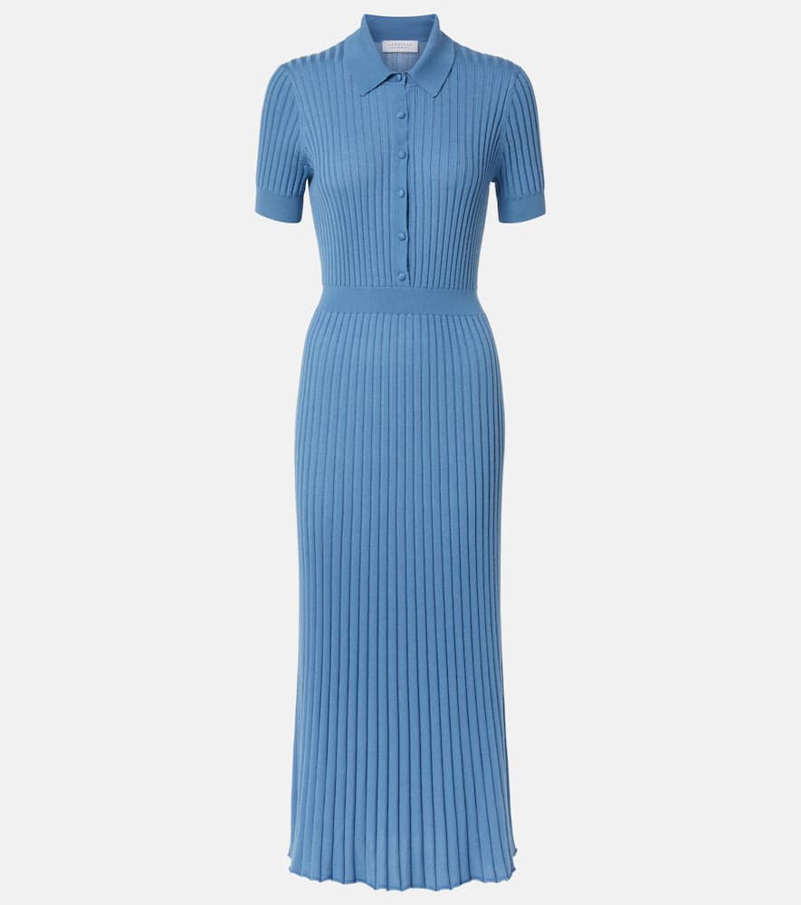 Amor silk and cashmere maxi dress