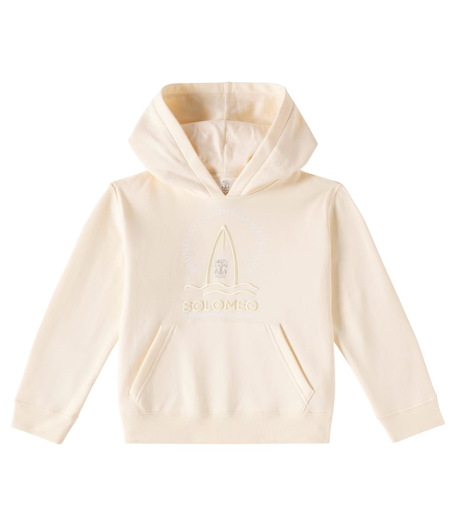 Brunello Cucinelli Cotton-blend Hoodie In Yellow