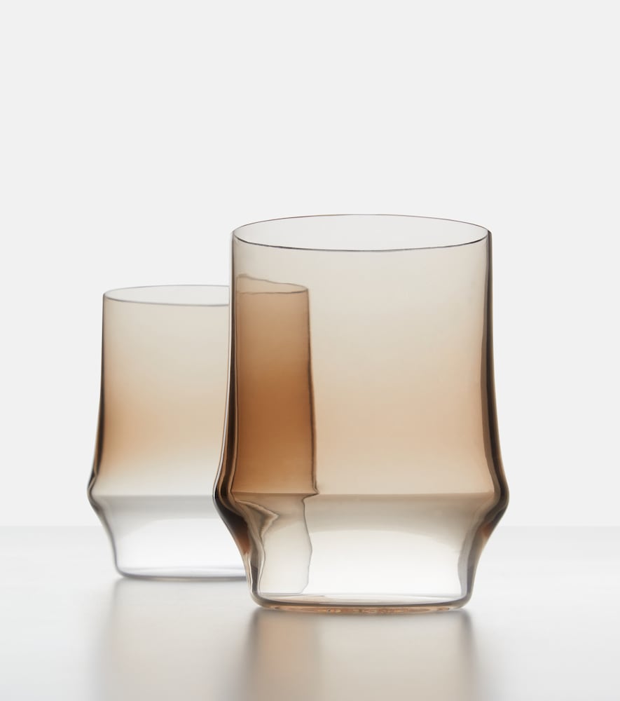 Brunello Cucinelli Brunello Cucinelli Set Of 2 Murano Glass Tumblers 