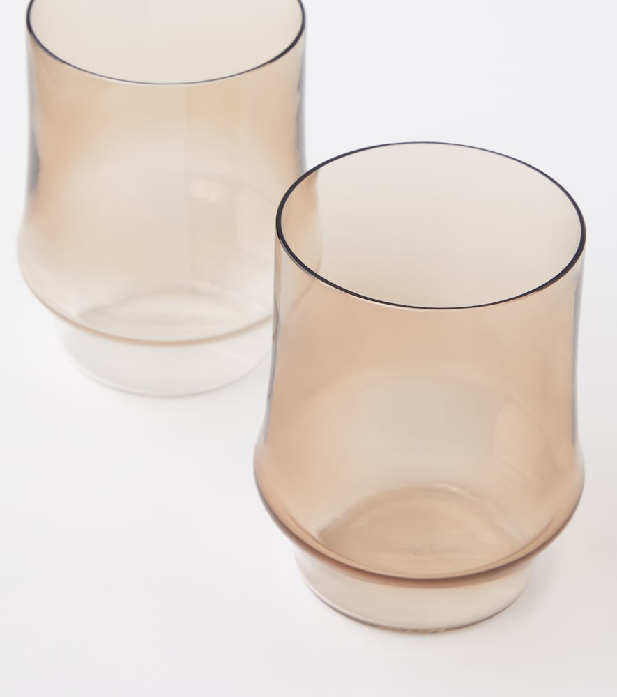  Brunello Cucinelli Brunello Cucinelli Set Of 2 Murano Glass Tumblers 