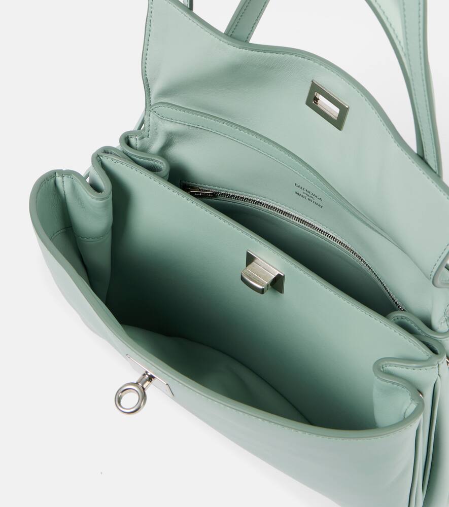 Balenciaga Rodeo Small Calfskin Top-handle Bag In Green
