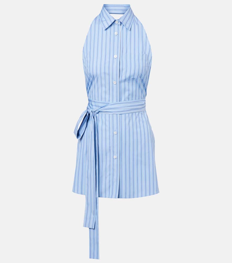Prada Mini Abito In Popeline Ricamato  Donna