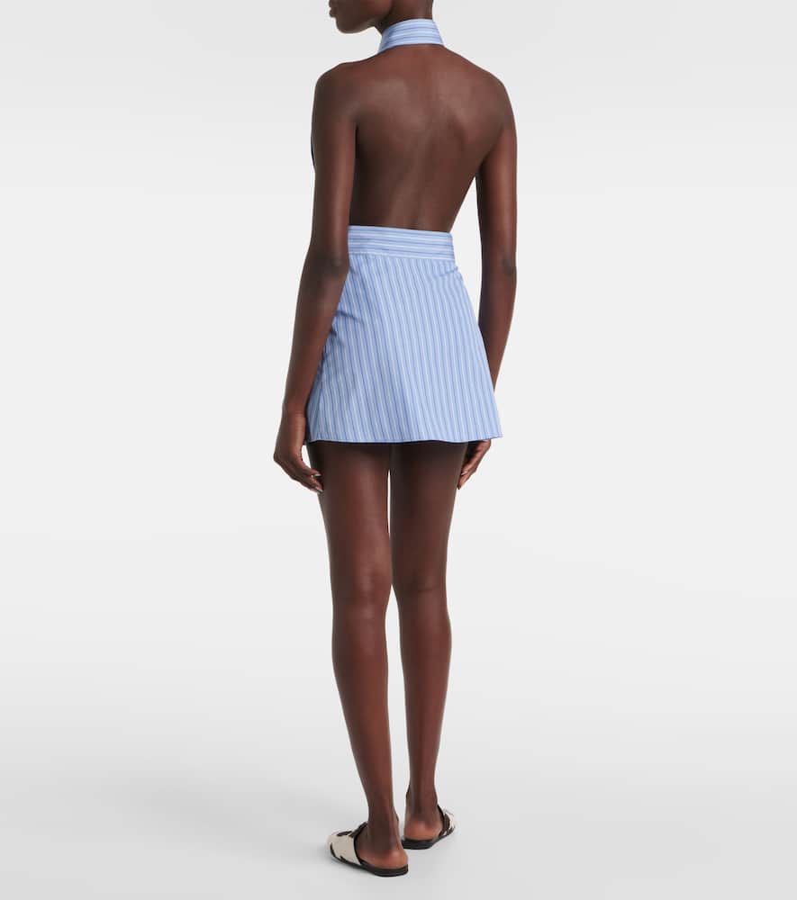 Prada Mini Abito In Popeline Ricamato  Donna