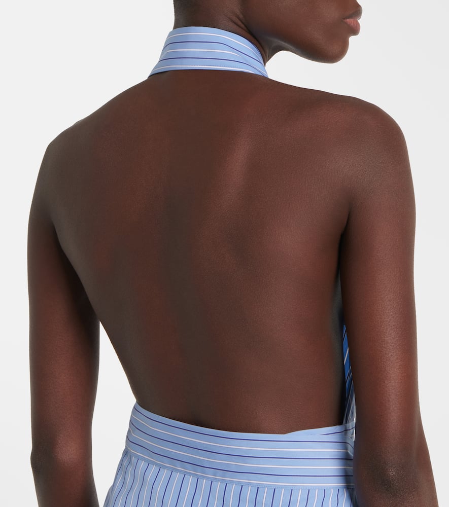 Prada Mini Abito In Popeline Ricamato  Donna