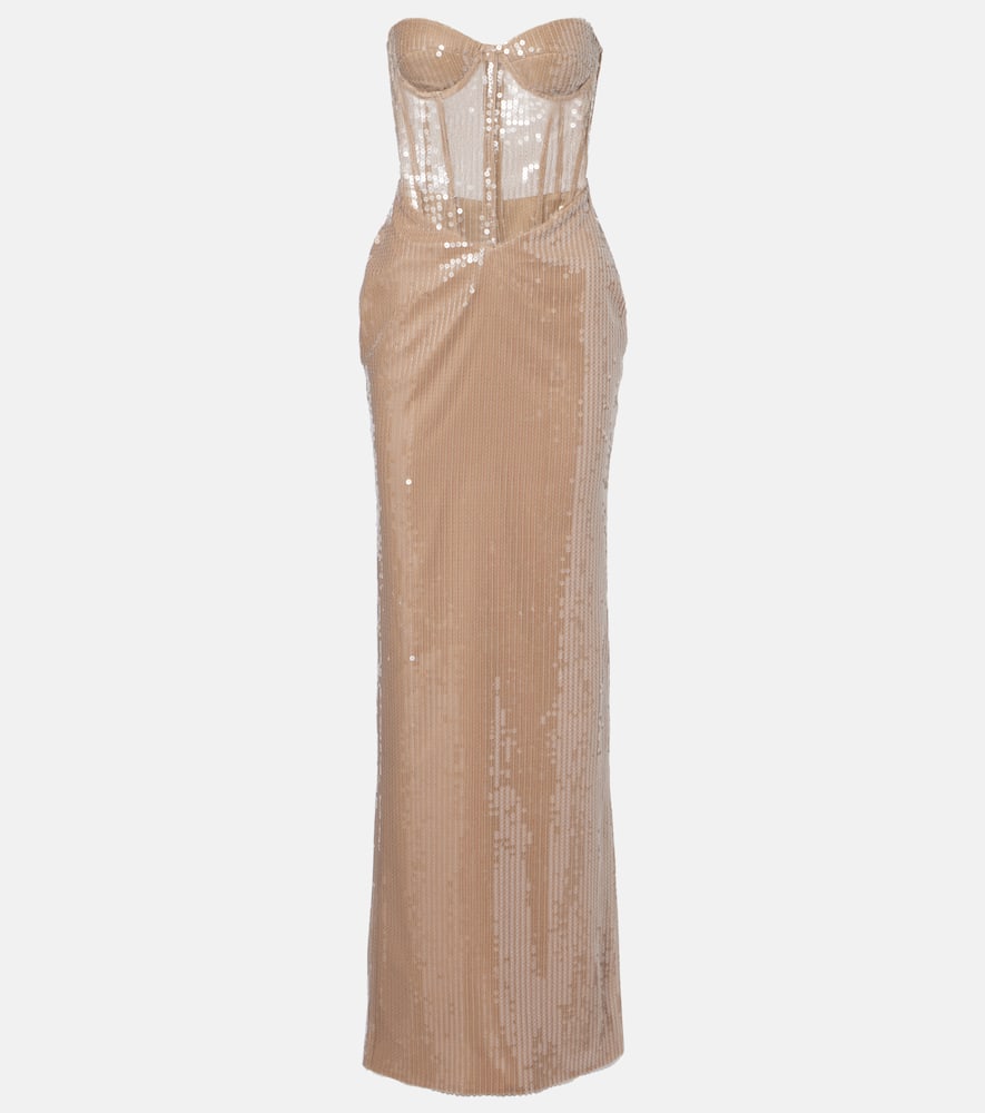Tara sequined bustier dress