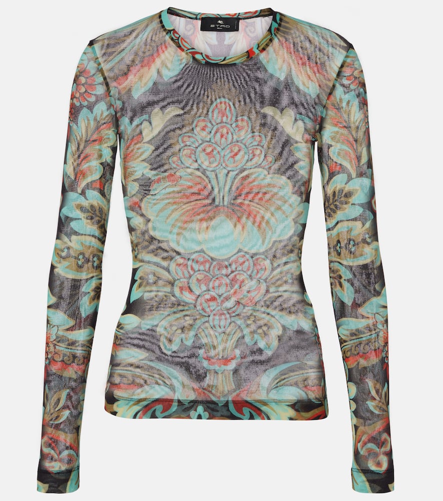 Printed jersey top