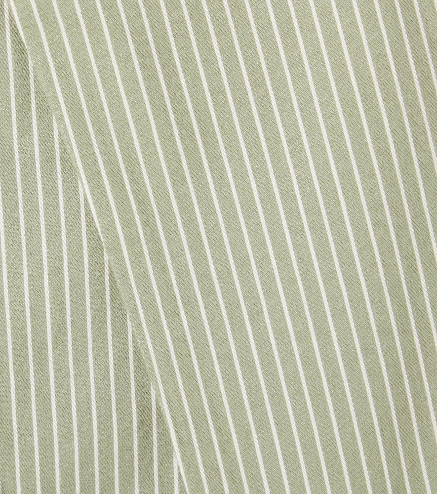 Konges Sløjd Frankie Striped Cotton Pants In Green