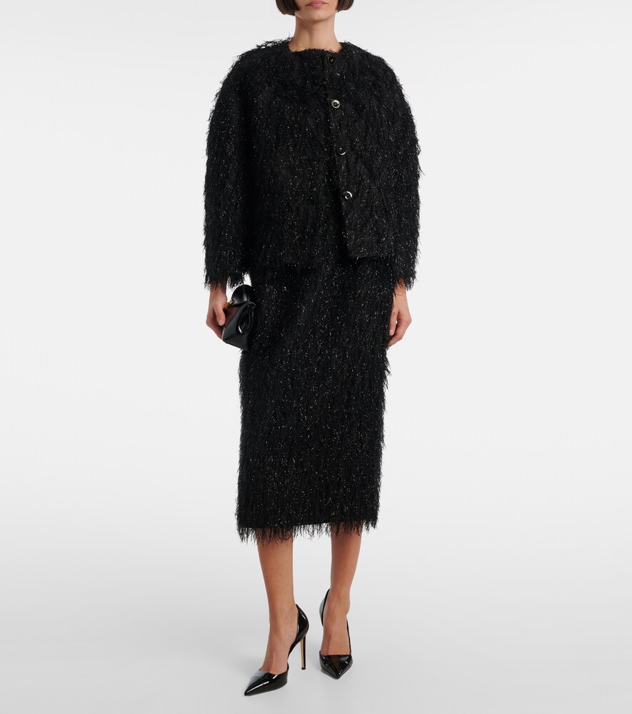 Erdem Cropped Jacket In Black