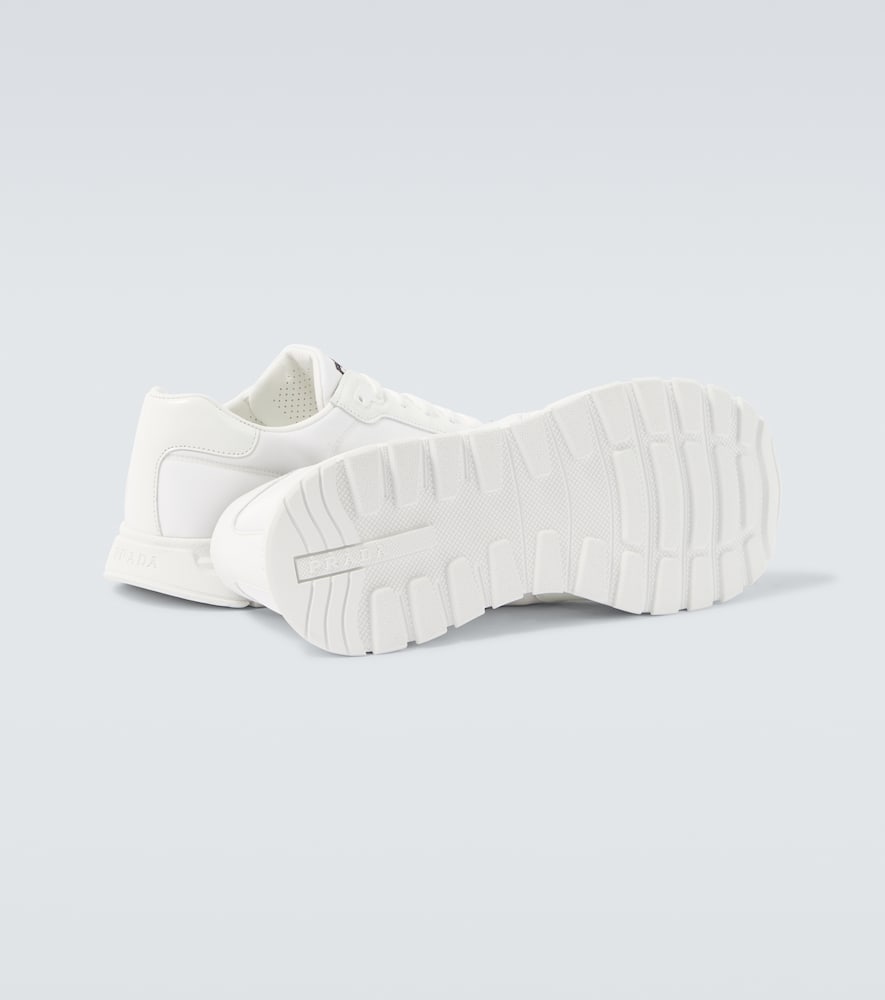 Prada Low-top Re-nylon And Leather Sneakers In White