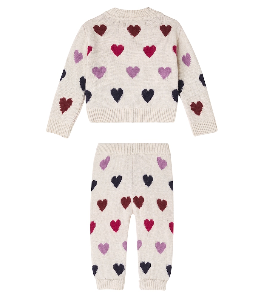 The New Society Baby Cora Cardigan And Pants Set In Neutral