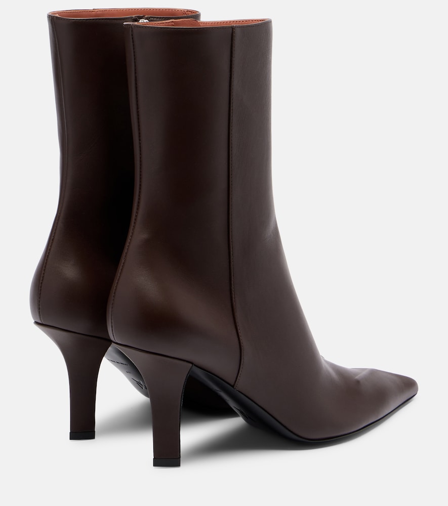  Amina Muaddi Amina Muaddi Ankle Boots Christine 80 Aus Leder 