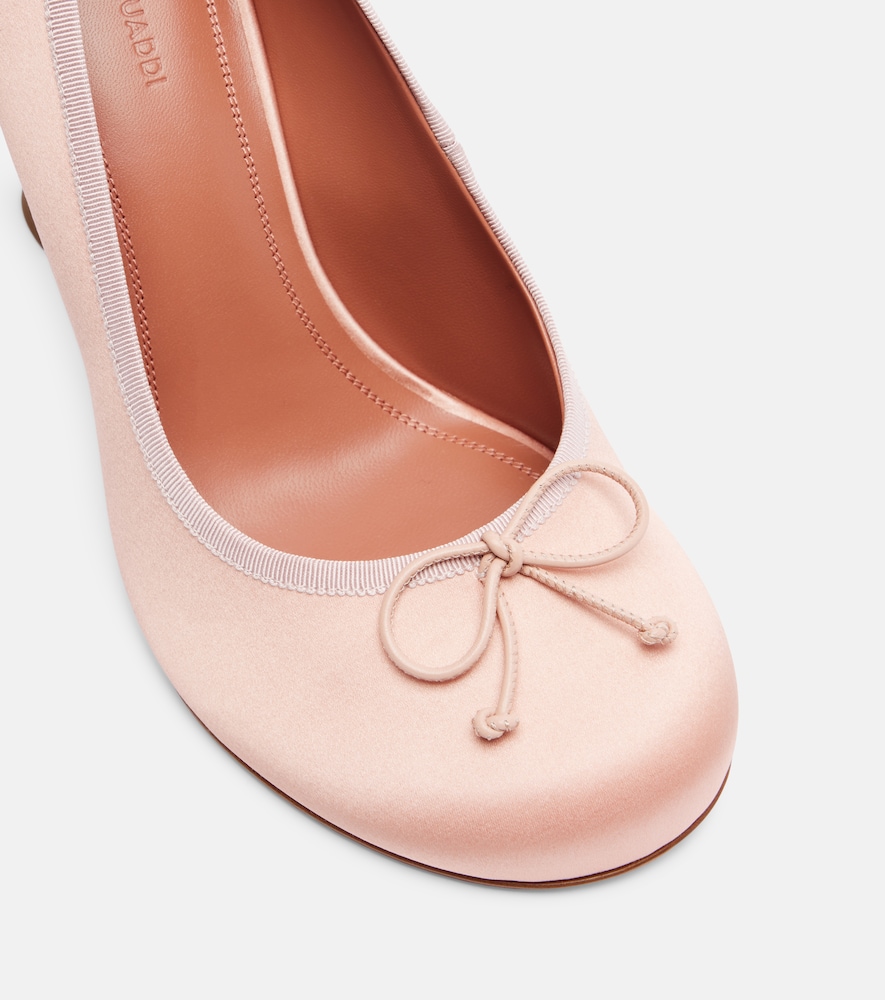  Amina Muaddi Amina Muaddi Pumps Lila 95 Aus Satin 