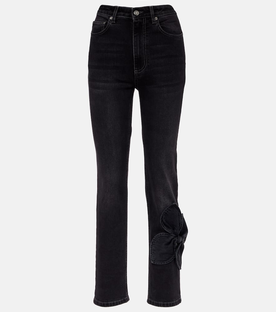 Area Cropped Straight Jeans In Black
