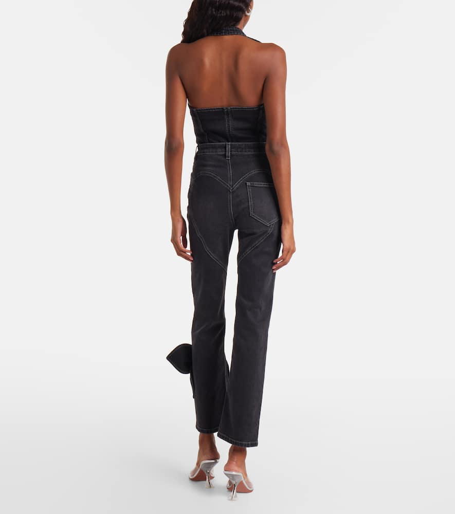 Area Cropped Straight Jeans In Black