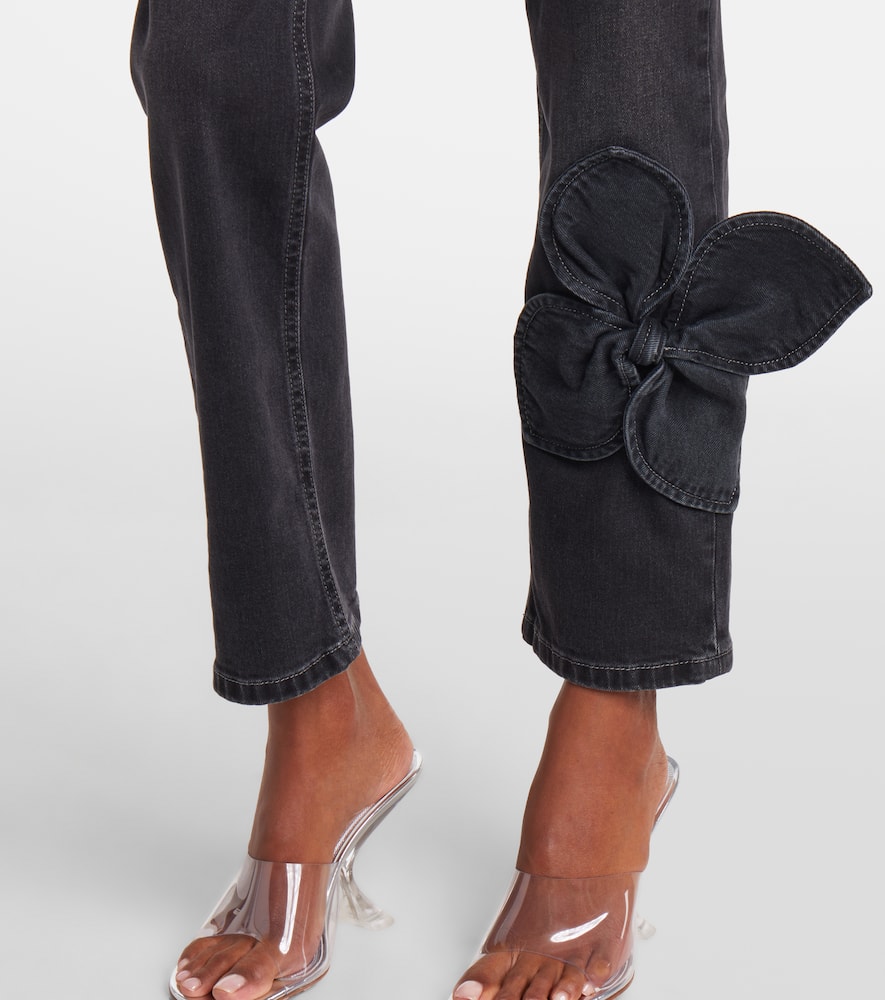 Area Cropped Straight Jeans In Black