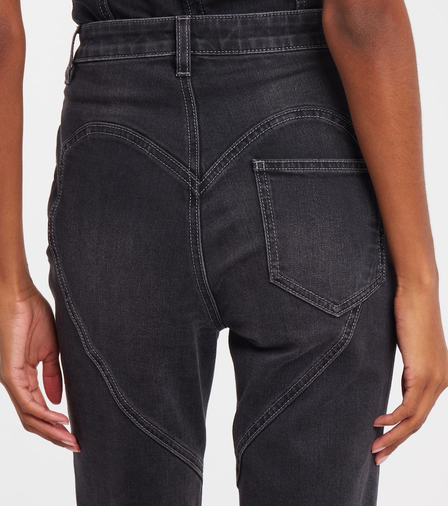 Area Cropped Straight Jeans In Black