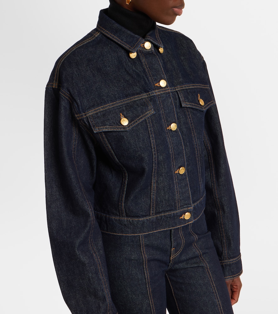 Ulla Johnson Agata Caped Denim Jacket In Blue