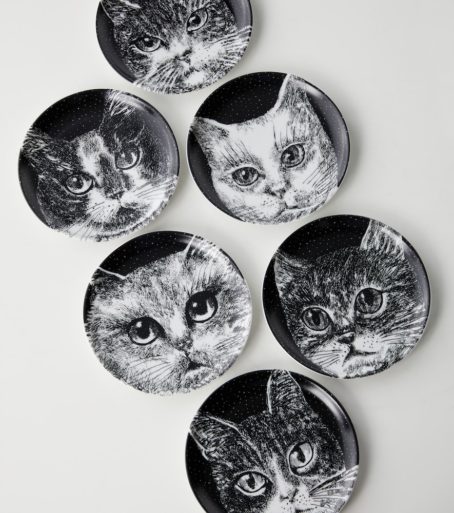  Fornasetti Fornasetti High Fidelity Set Of 6 Porcelain Coasters 