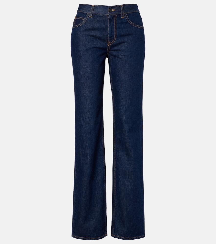 The Row Carlyl Mid-rise Straight Jeans In Blue