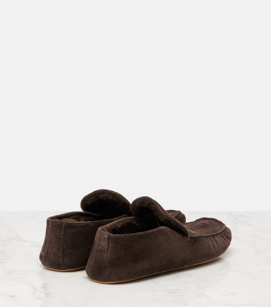  The Row The Row Leo Shearling-lined Suede Loafers 