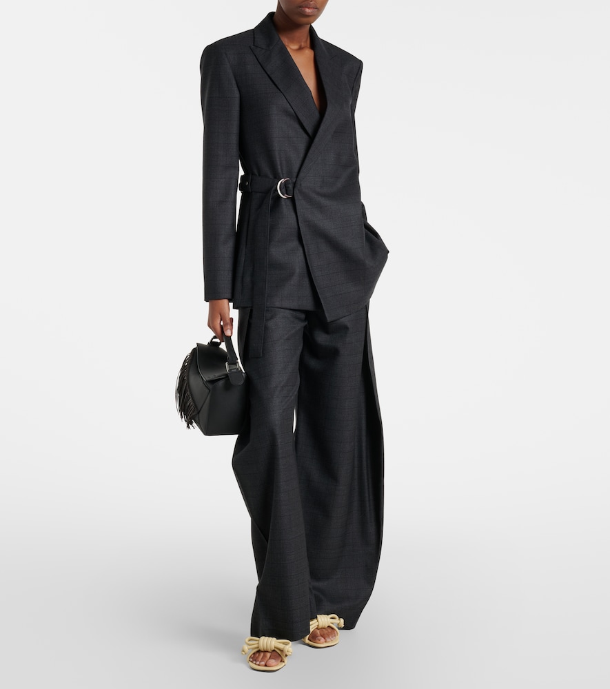  Loewe Loewe Checked Belt Wool Barrel-leg Pants 