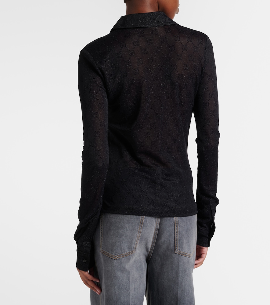  Gucci Gucci Hemd Gg Aus Lamé 