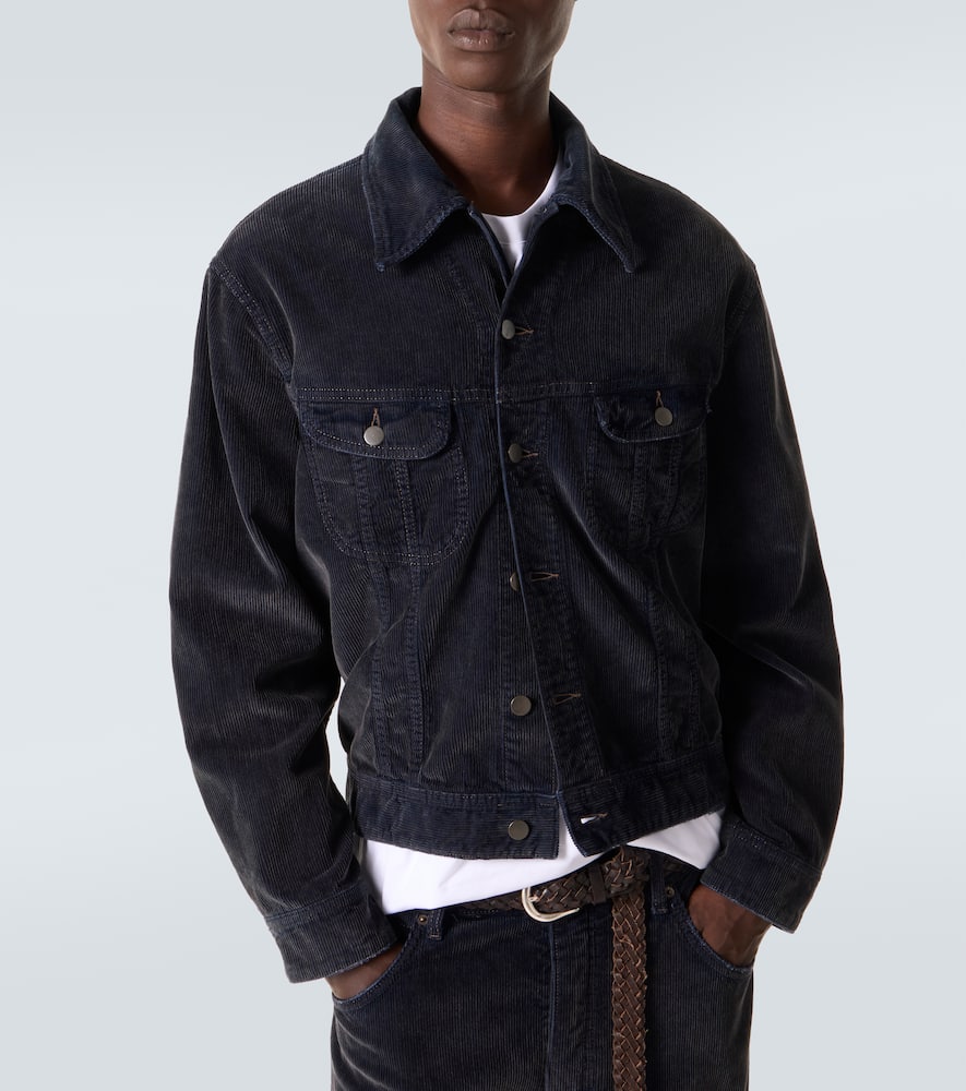 Studio Nicholson X Aaron Levine Derby Cotton Corduroy Jacket In Black