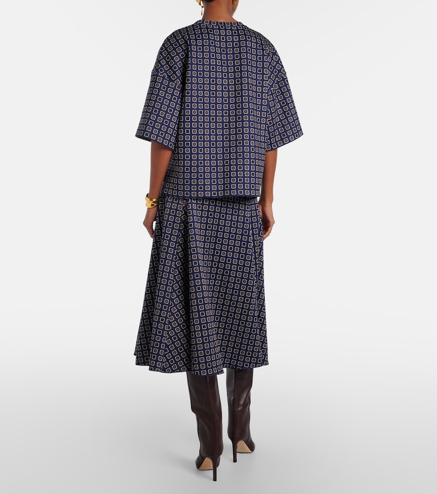  Max Mara Max Mara Benda Printed Jersey Midi Skirt 