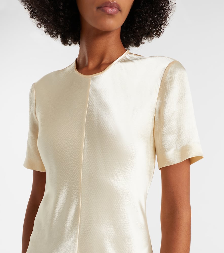 Fforme Clodia Satin Maxi Dress In Neutral