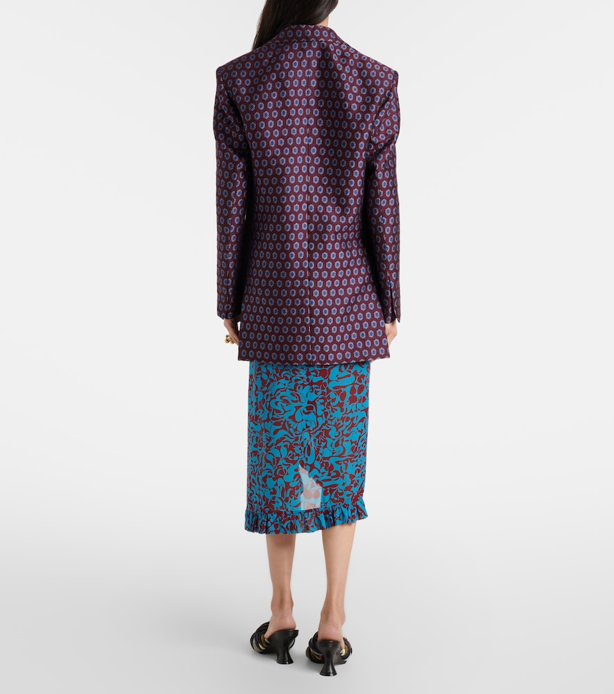  Dries Van Noten Dries Van Noten Bedruckter Midirock 