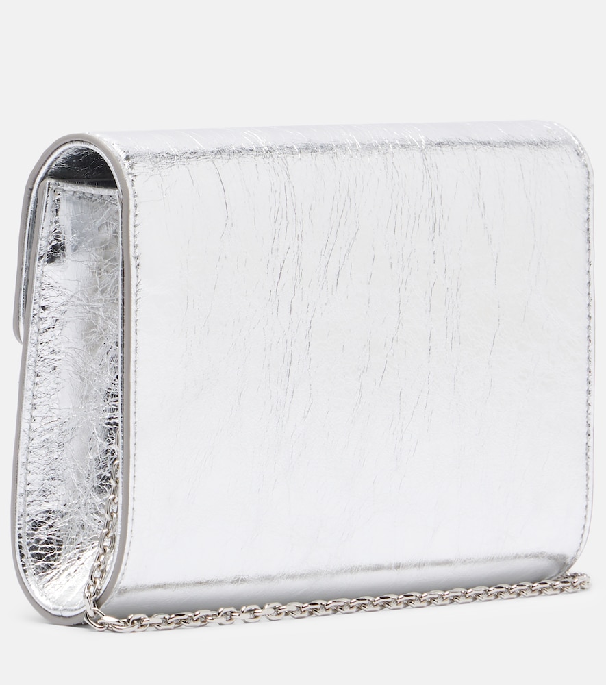  Roger Vivier Roger Vivier Efflorescence Mini Metallic Leather Clutch 