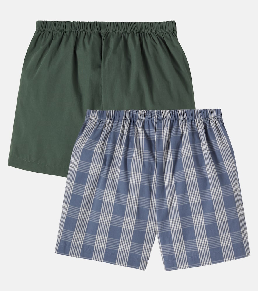  Konges Slojd Konges Slã¸jd Verne Set Of 2 Checked Cotton Shorts 