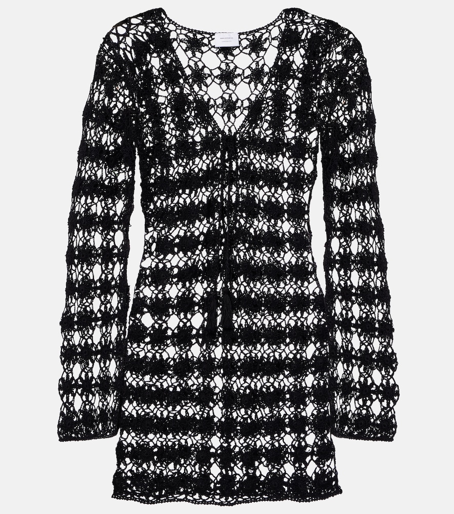 Anna Kosturova Crochet cotton minidress