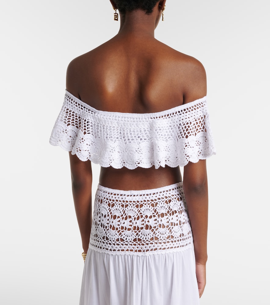 Off-Shoulder Cotton Crop Top