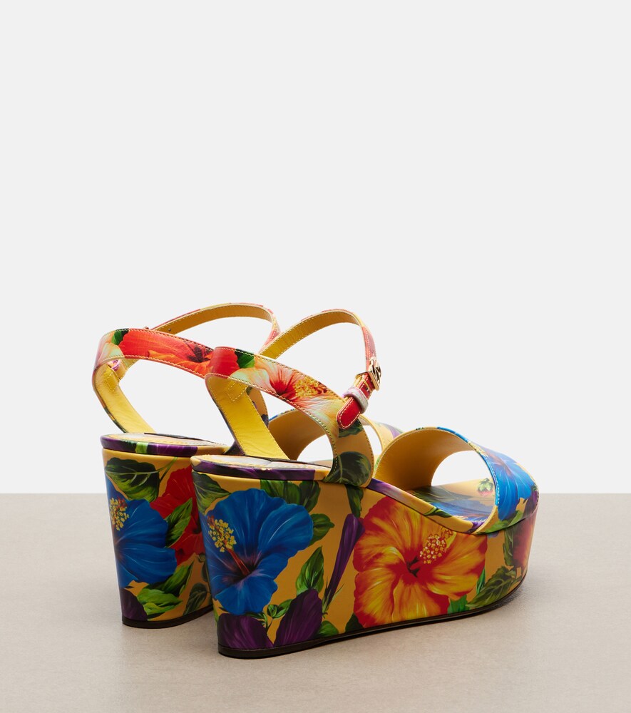 Dolce&gabbana Dolce&gabbana Plateausandalen Bianca Aus Leder 