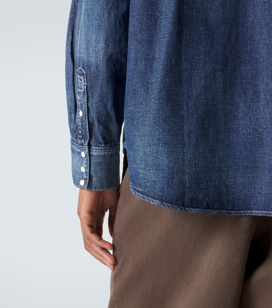 Social Sculpture Faded Denim Shirt