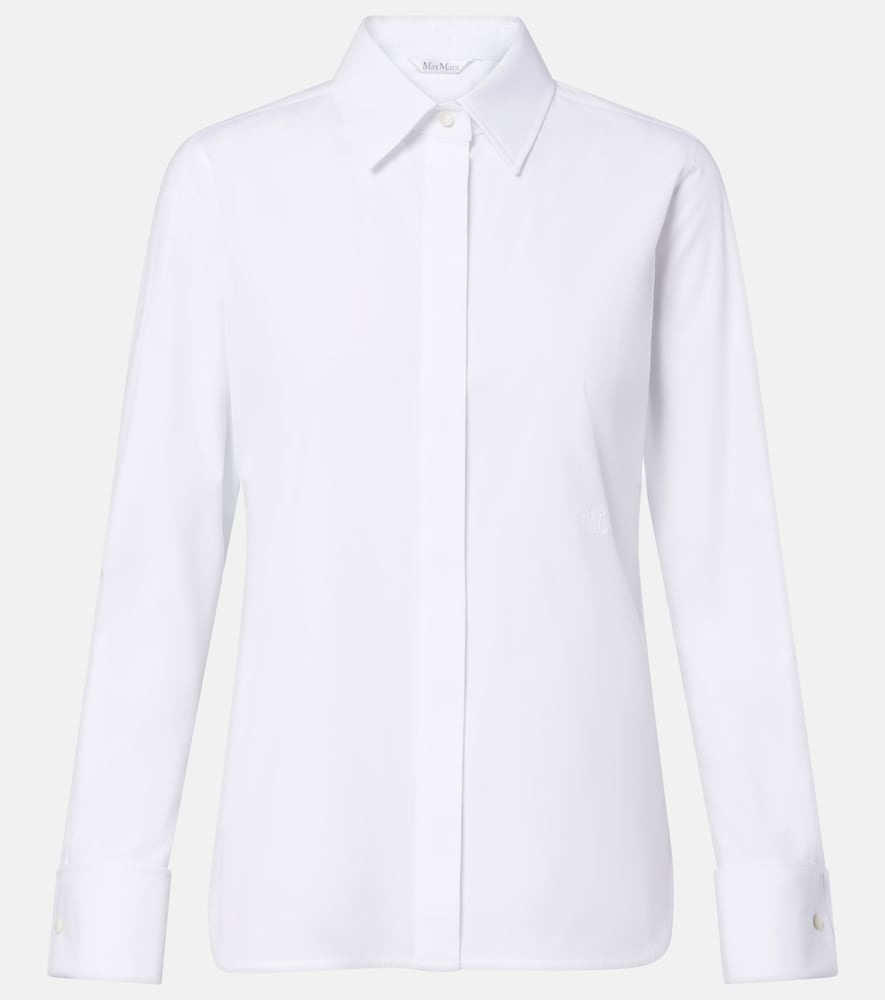 Max Mara Donna Camicia In Popeline Di Misto Cotone Bianco It Taglia 48- Mytheresa