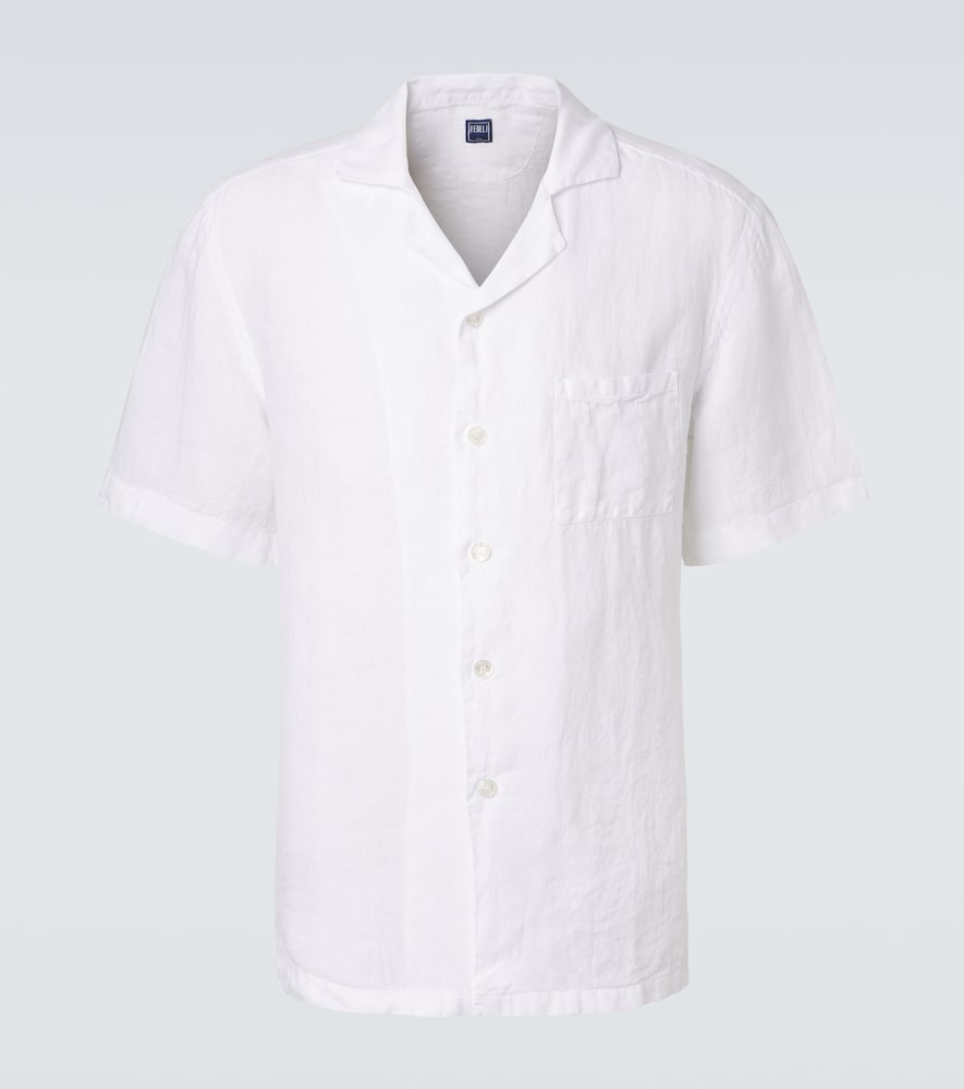 Fedeli Linen bowling shirt