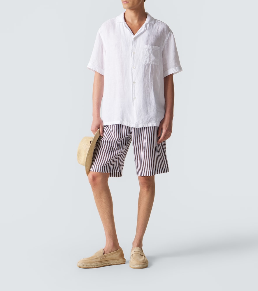  Fedeli Fedeli Linen Bowling Shirt 