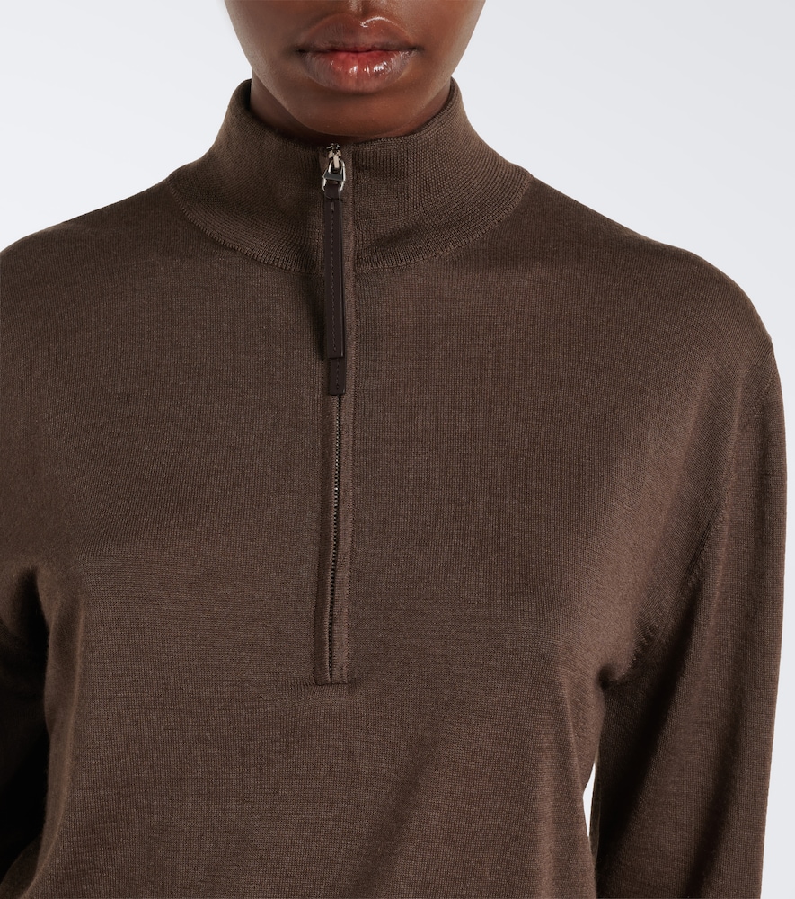 Cashmere And Silk Half-Zip Sweater
