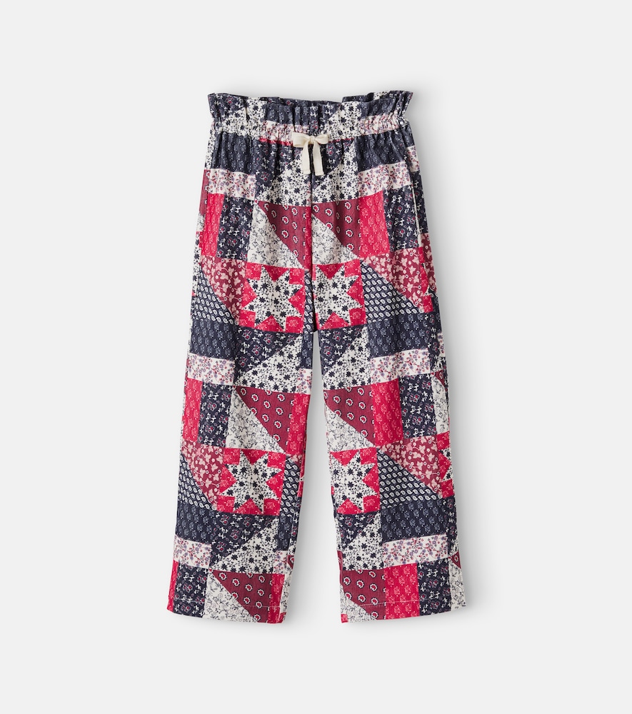 Pantaloni in cotone patchwork