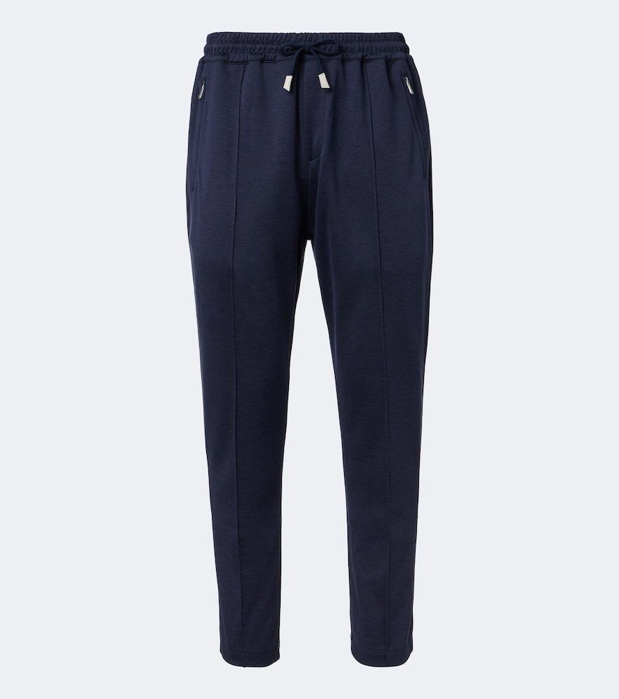 Eleventy Pantalon de survêtement en soie et coton