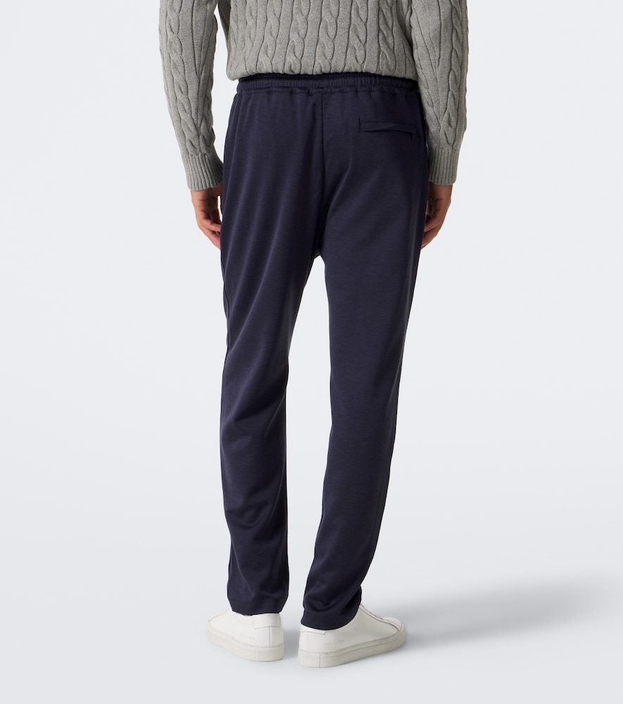 Silk And Cotton-Blend Sweatpants