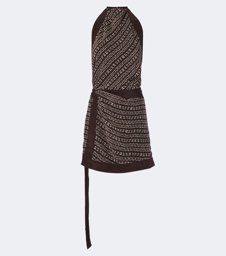 SIR Astrid printed open-back minidress
