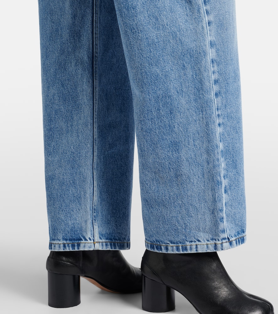 Cutout High-Rise Wide-Leg Jeans