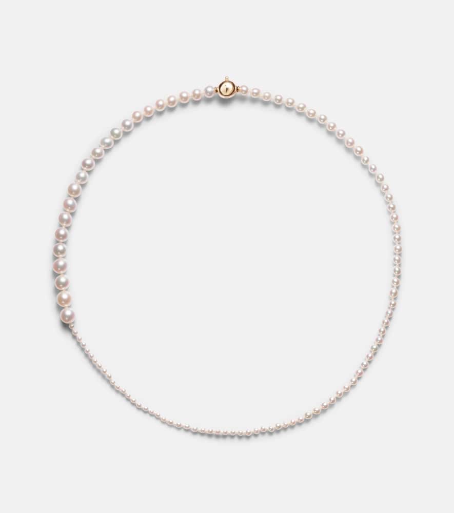 Sophie Bille Brahe Petite Peggy 14kt gold and pearl necklace