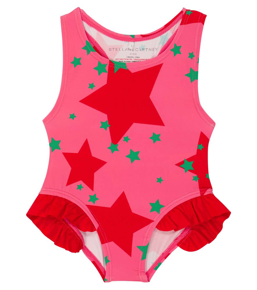 Stella McCartney Kids Baby printed ruffled swimsuit